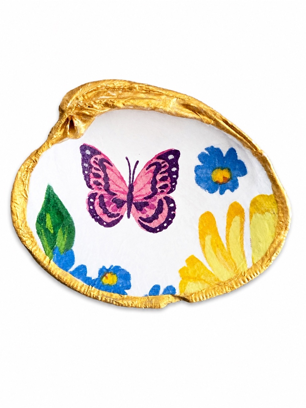 Handmade Gold-Edged Butterfly Trinket Dish